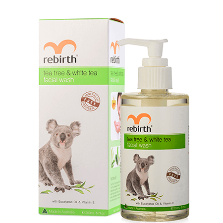 Rebirth,Tea Tree & White Tea Facial Wash,Tea Tree,Facial Wash,เจลล้างหน้า,สิว